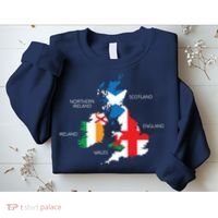 British Isles Sea Ireland Scotland Wales England Map Coins Sweatshirt thumb 2