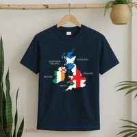 British Isles Sea Ireland Scotland Wales England Map Coins T-Shirt thumb 2