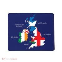 British Isles Sea Ireland Scotland Wales England Map Coins Mousepad thumb 0
