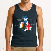 British Isles Sea Ireland Scotland Wales England Map Coins Tank Top thumb 3