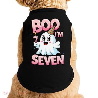 Boo IM Seven Ghost Theme For October Doggie Tank