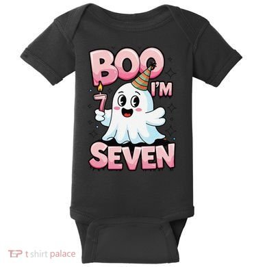 Boo IM Seven Ghost Theme For October Baby Bodysuit