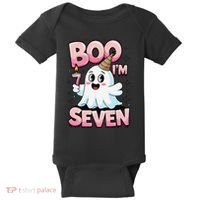 Boo IM Seven Ghost Theme For October Baby Bodysuit thumb 0