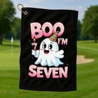 Boo IM Seven Ghost Theme For October Golf Towel thumb 1