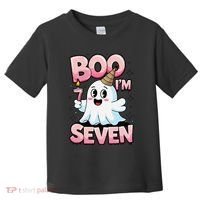 Boo IM Seven Ghost Theme For October Toddler T-Shirt thumb 0