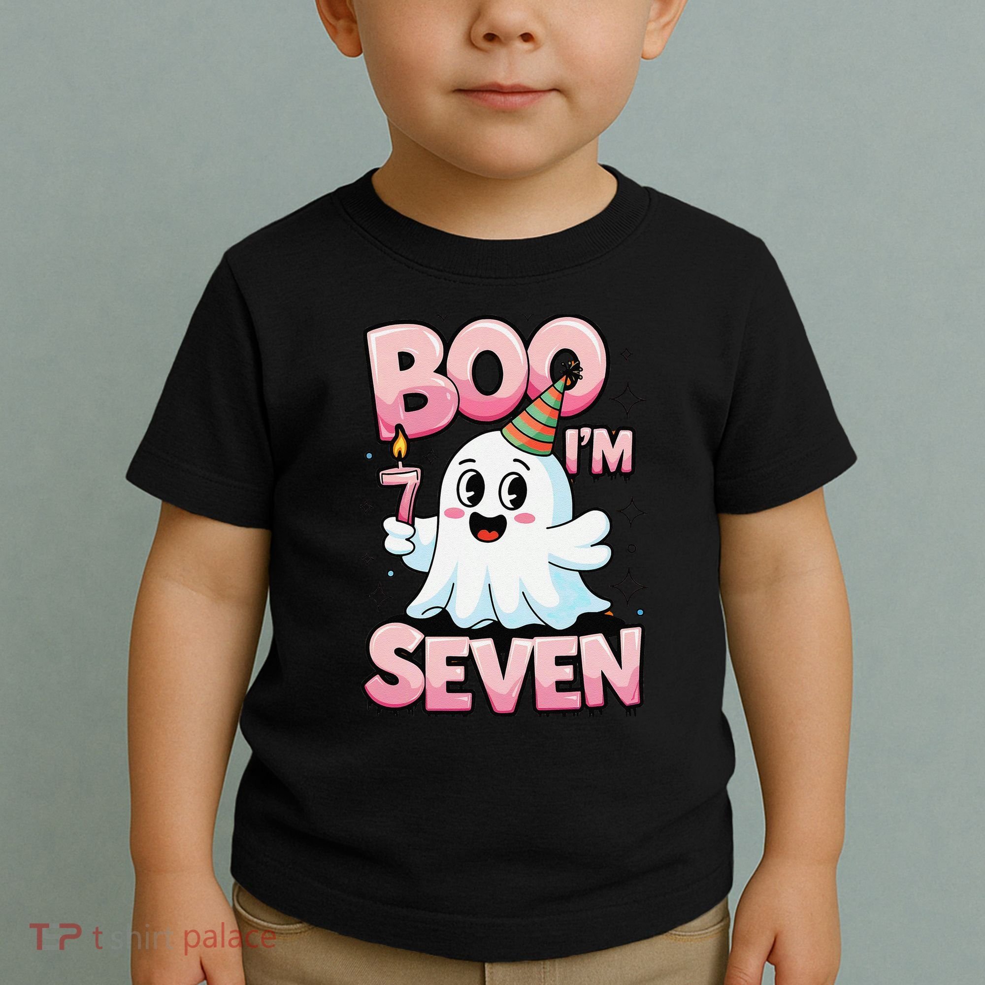 Boo IM Seven Ghost Theme For October Toddler T-Shirt
