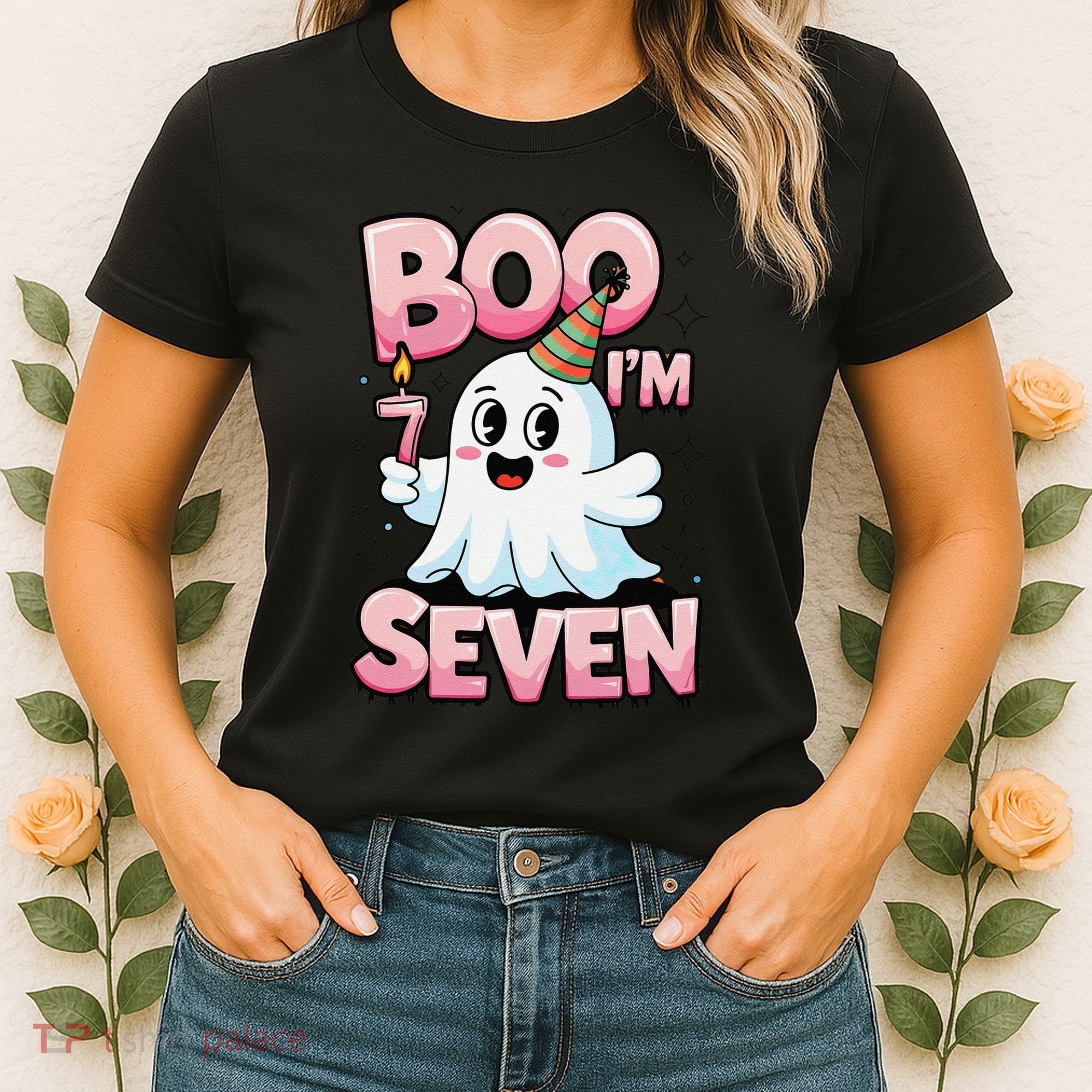 Boo IM Seven Ghost Theme For October Women's T-Shirt
