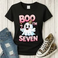 Boo IM Seven Ghost Theme For October Women's T-Shirt thumb 3
