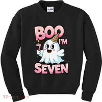 Boo IM Seven Ghost Theme For October Kids Sweatshirt thumb 0