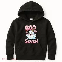 Boo IM Seven Ghost Theme For October Kids Hoodie thumb 0