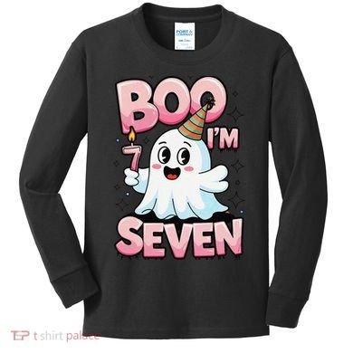 Boo IM Seven Ghost Theme For October Kids Long Sleeve Shirt