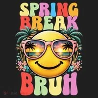 Bruh It's Spring Break Teacher  Women's Sweatshirt thumb 2