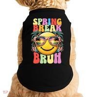 Bruh It's Spring Break Teacher  Doggie Tank thumb 0