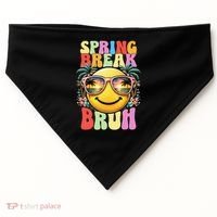 Bruh It's Spring Break Teacher  USA-Made Doggie Bandana thumb 0