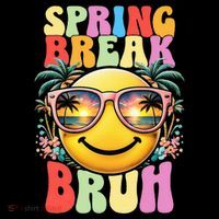 Bruh It's Spring Break Teacher  Bucket Hat thumb 4