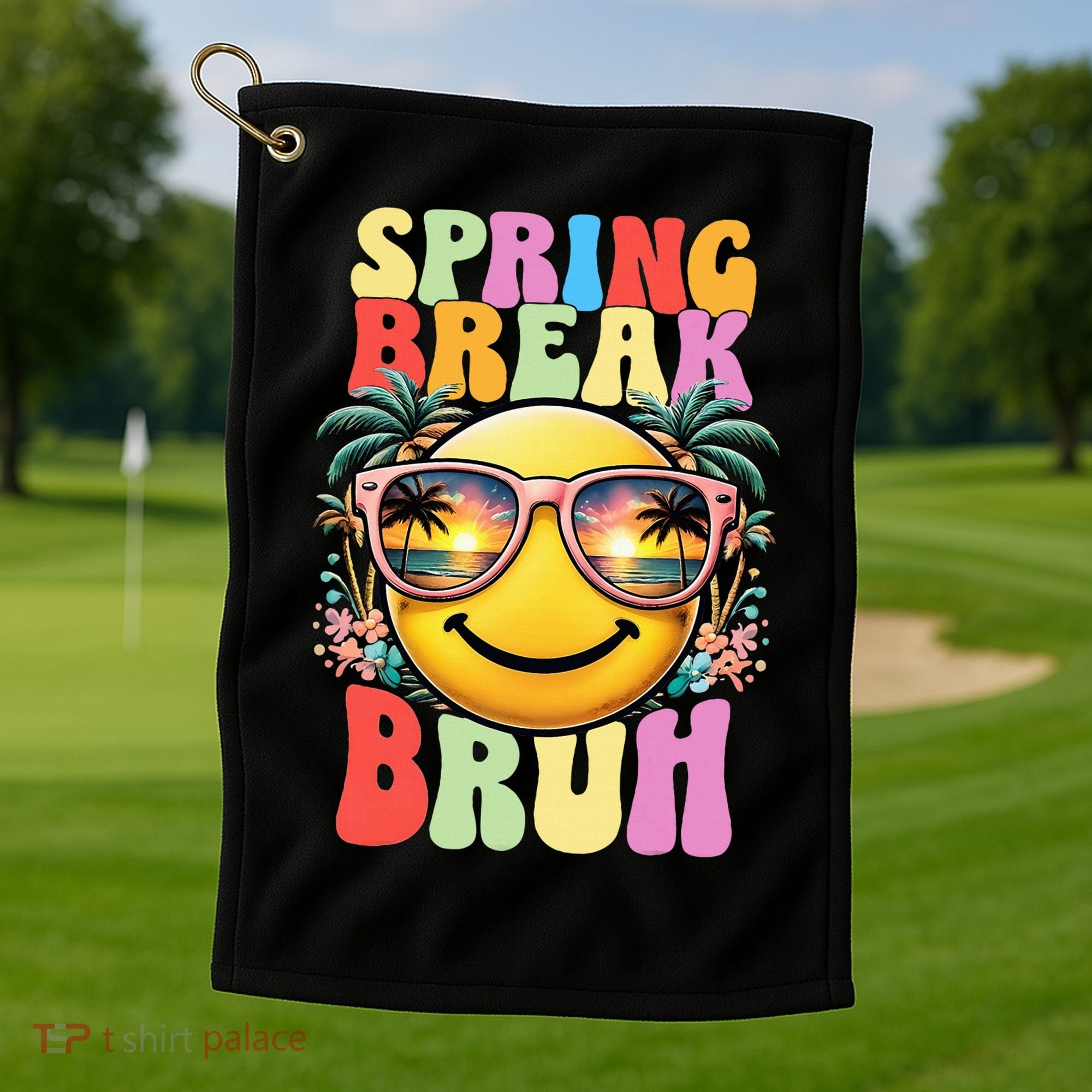 Bruh It's Spring Break Teacher  Golf Towel