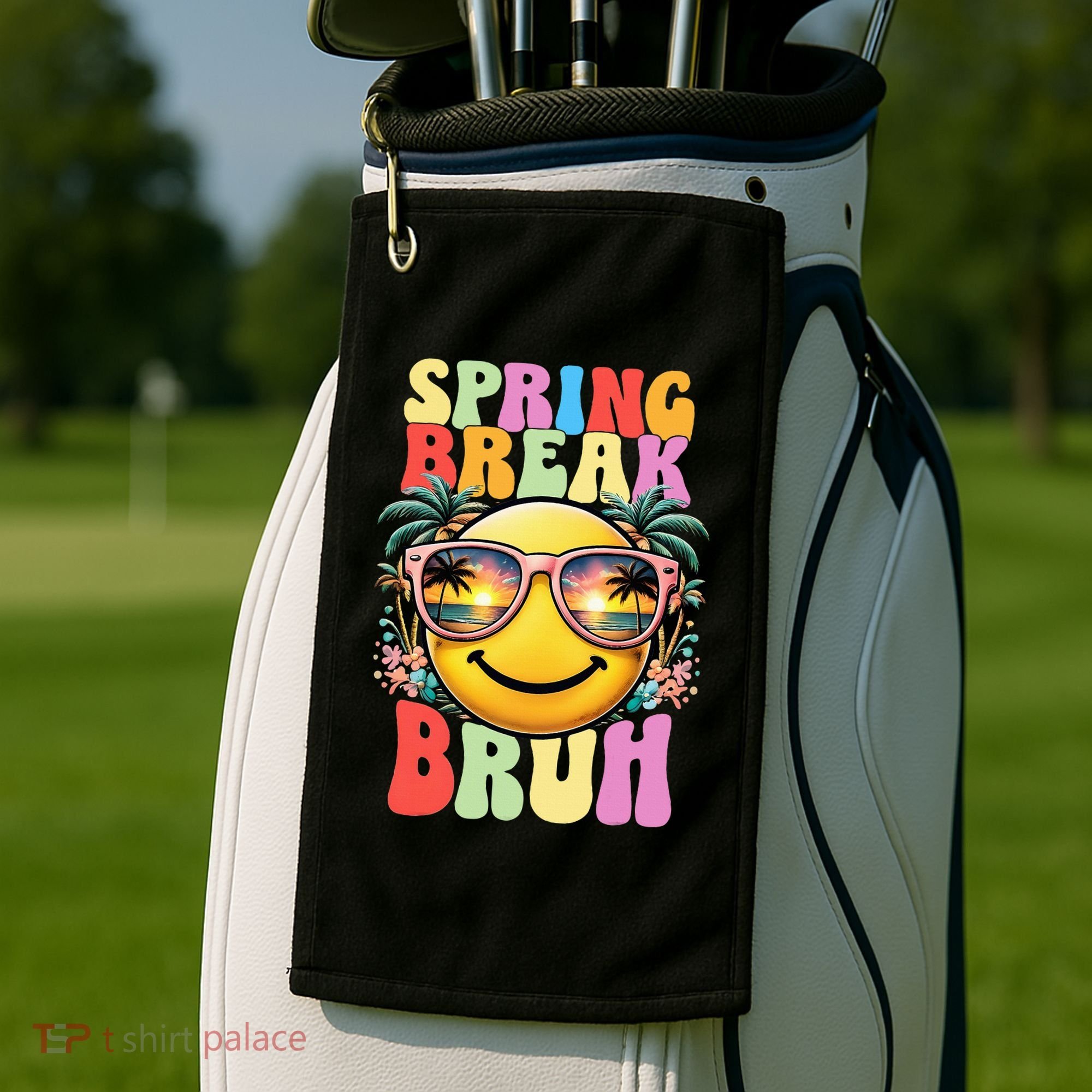 Bruh It's Spring Break Teacher  Golf Towel