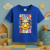 Bruh It's Spring Break Teacher  Toddler T-Shirt thumb 3