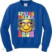 Bruh It's Spring Break Teacher  Kids Sweatshirt thumb 0