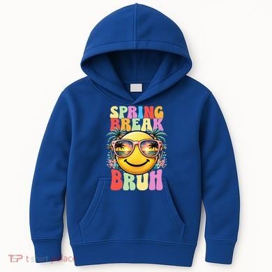 Bruh It's Spring Break Teacher  Kids Hoodie