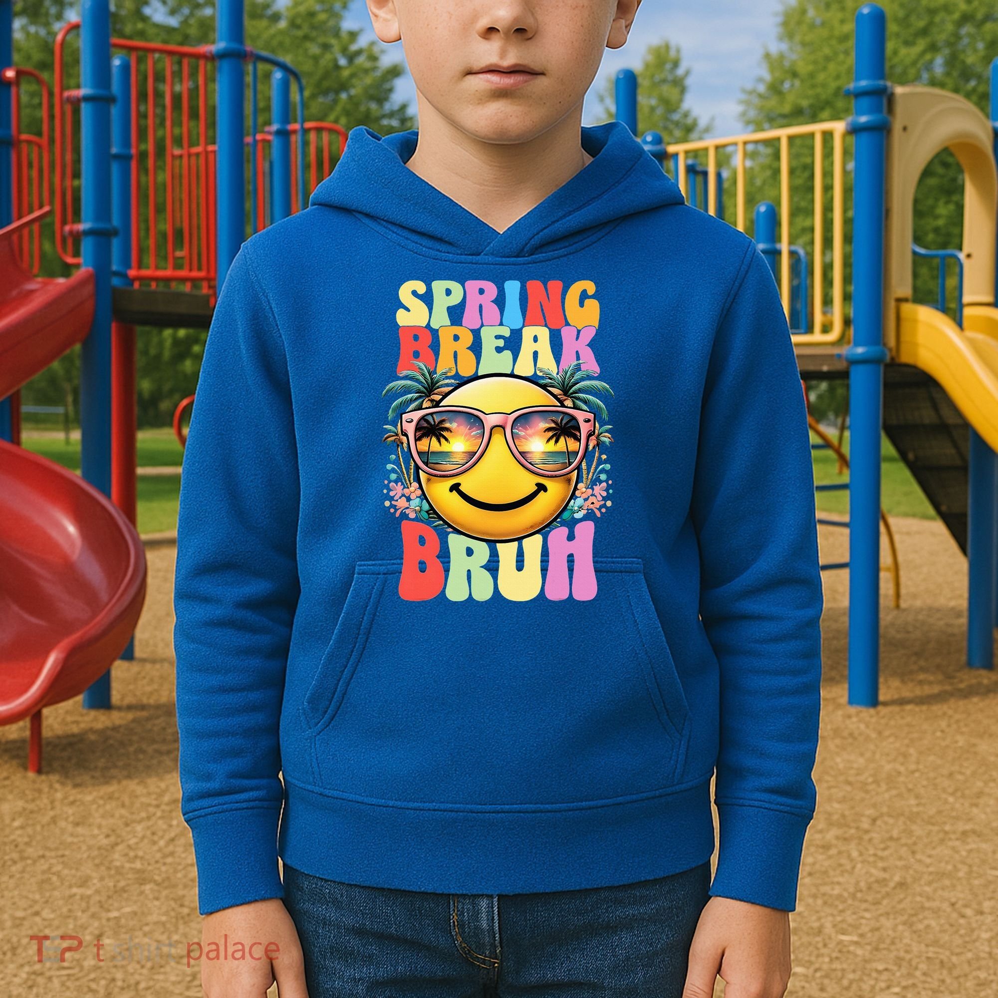 Bruh It's Spring Break Teacher  Kids Hoodie