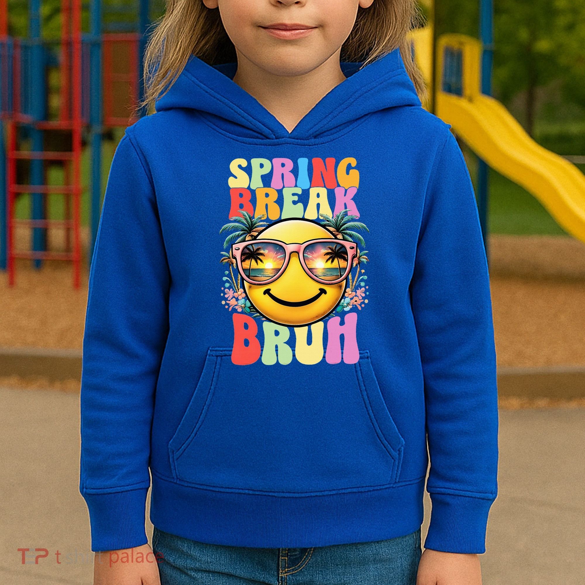 Bruh It's Spring Break Teacher  Kids Hoodie