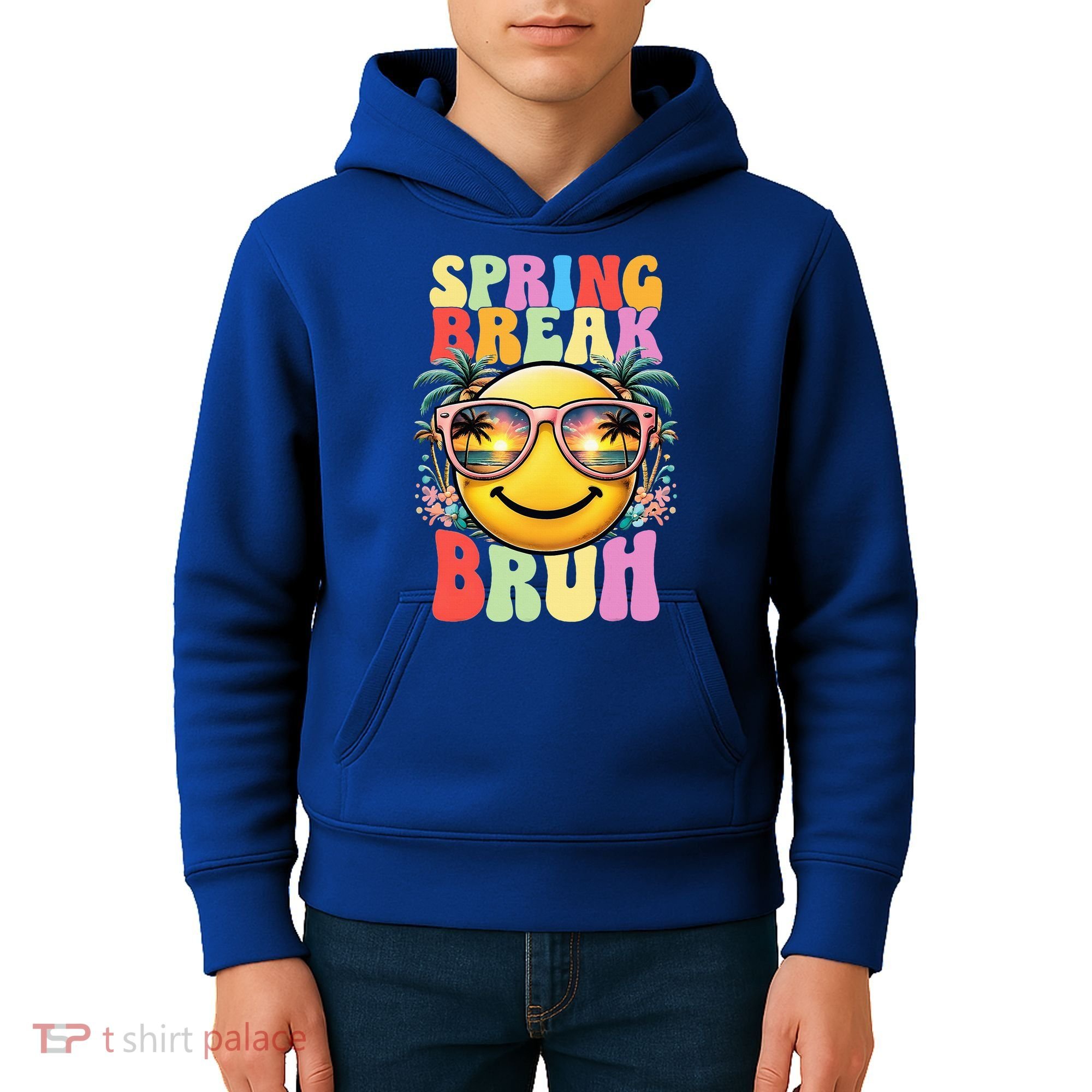 Bruh It's Spring Break Teacher  Kids Hoodie