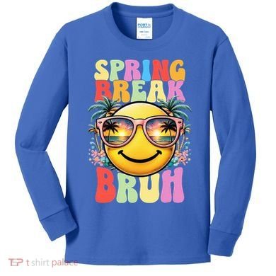 Bruh It's Spring Break Teacher  Kids Long Sleeve Shirt