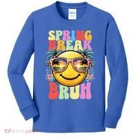 Bruh It's Spring Break Teacher  Kids Long Sleeve Shirt thumb 0