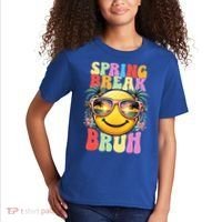 Bruh It's Spring Break Teacher  Kids T-Shirt thumb 2