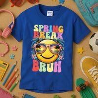 Bruh It's Spring Break Teacher  Kids T-Shirt thumb 3