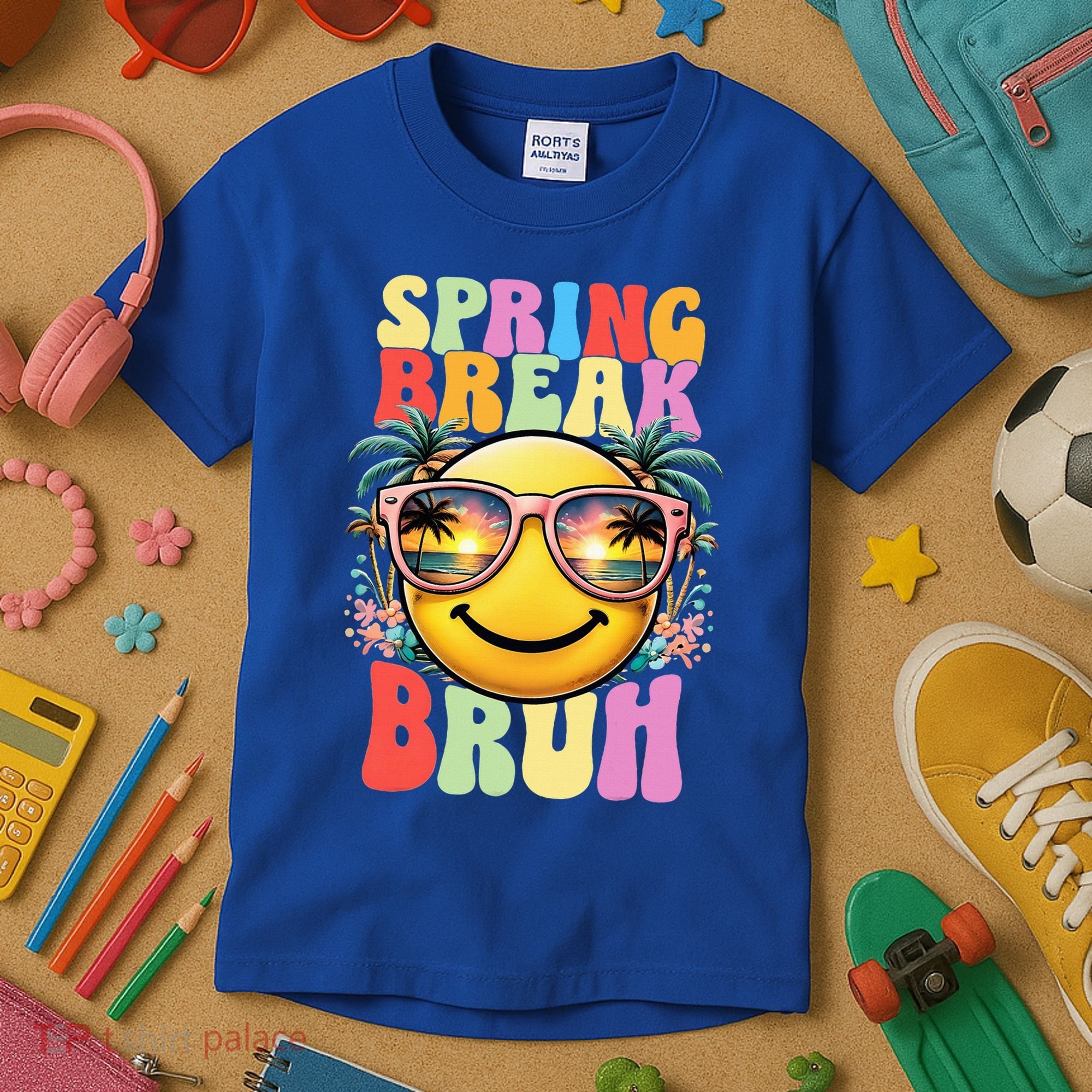 Bruh It's Spring Break Teacher  Kids T-Shirt