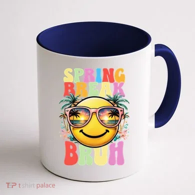 Bruh It's Spring Break Teacher Coffee Mug back