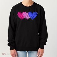 Bisexual Flag Hearts Love LGBT Bi Pride Women's Sweatshirt thumb 0