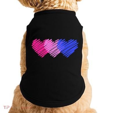 Bisexual Flag Hearts Love LGBT Bi Pride Doggie Tank