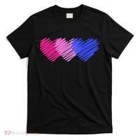 Bisexual Flag Hearts Love LGBT Bi Pride T-Shirt thumb 0