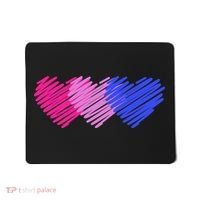 Bisexual Flag Hearts Love LGBT Bi Pride Mousepad thumb 0