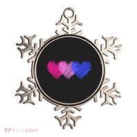 Bisexual Flag Hearts Love LGBT Bi Pride Ornament thumb 0