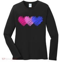 Bisexual Flag Hearts Love LGBT Bi Pride Women's Long Sleeve Shirt thumb 0