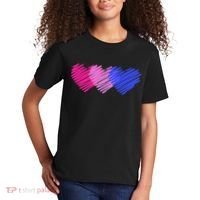 Bisexual Flag Hearts Love LGBT Bi Pride Kids T-Shirt thumb 2