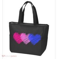Bisexual Flag Hearts Love LGBT Bi Pride Tote Bag thumb 3