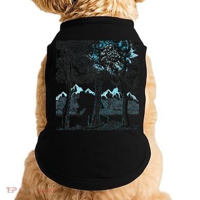 Bigfoot In The Forest Hiding Under The Moon Doggie Tank