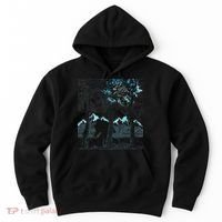 Bigfoot In The Forest Hiding Under The Moon Hoodie thumb 0