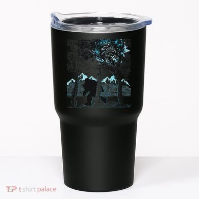 Bigfoot In The Forest Hiding Under The Moon Tumbler