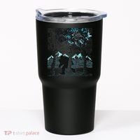 Bigfoot In The Forest Hiding Under The Moon Tumbler thumb 0