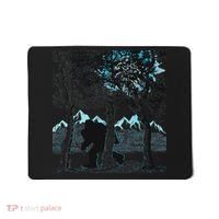 Bigfoot In The Forest Hiding Under The Moon Mousepad thumb 0