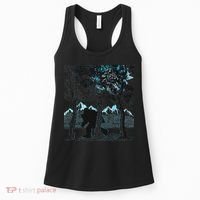 Bigfoot In The Forest Hiding Under The Moon Women's Tank Top thumb 0