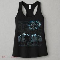 Bigfoot In The Forest Hiding Under The Moon Women's Tank Top thumb 3