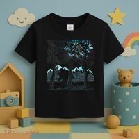Bigfoot In The Forest Hiding Under The Moon Toddler T-Shirt thumb 3