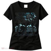 Bigfoot In The Forest Hiding Under The Moon Women's T-Shirt thumb 0